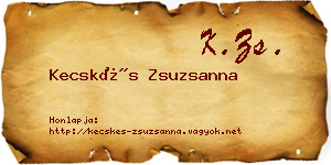Kecskés Zsuzsanna névjegykártya