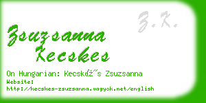 zsuzsanna kecskes business card